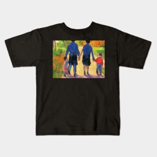 Walk Together Nature Family Kids T-Shirt